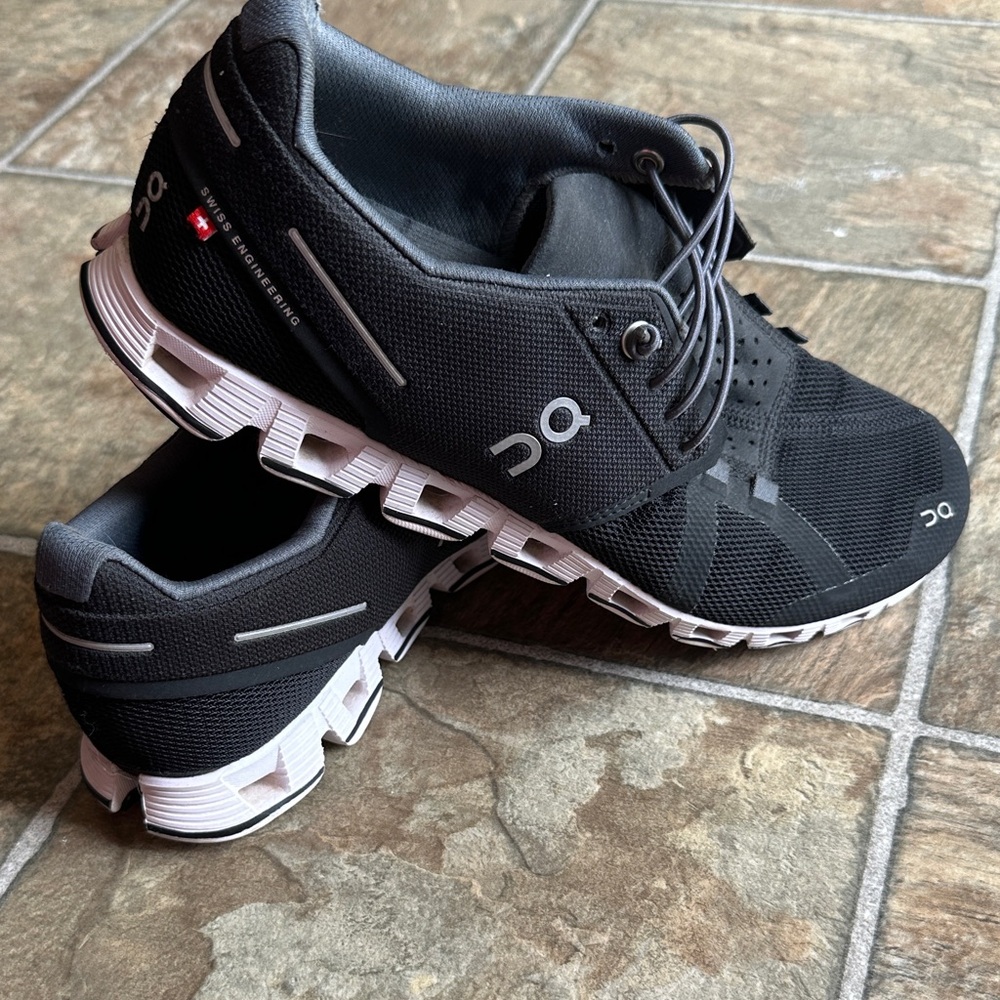 On Running Women’s Black and White Athletic Shoes